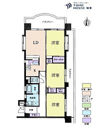 南千住サニーコート 3LDKの間取図画像
