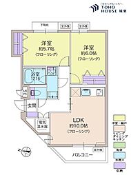 江古田プリンスマンション 2LDKの間取図画像