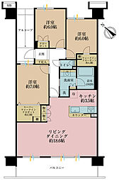 ザ・レジデンス松戸 3LDKの間取図画像