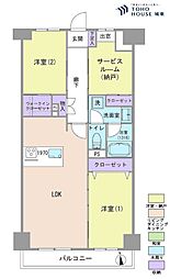 エンゼルハイム竹の塚駅前 2SLDKの間取図画像