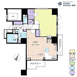 パークハウス大山 1SLDKの間取図画像