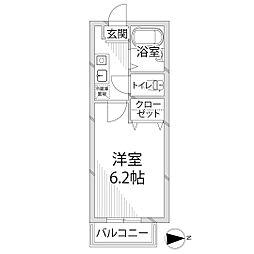 クリエイト太子 1Kの間取図画像