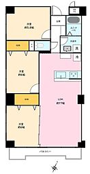 パークピア富岡 3LDKの間取図画像