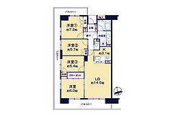 藤和ハイタウン湘南茅ヶ崎 4LDKの間取図画像