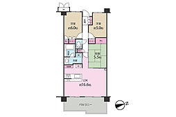 サンクレイドル茅ヶ崎 3LDKの間取図画像