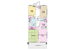 マイキャッスル平塚3 2SLDKの間取図画像