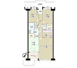 グランフォート目黒 1階3LDKの間取り