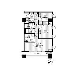 LOOP-M 13階2LDKの間取り