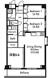 プライムアーバン武蔵小杉Comodo 3LDKの間取図画像