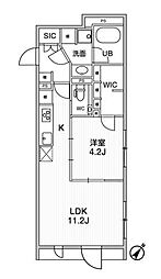 ReveResiderce目黒 1LDKの間取図画像