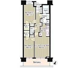 クラッサ目黒 2LDKの間取図画像