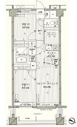 COSMOSREID西馬込 2LDKの間取図画像