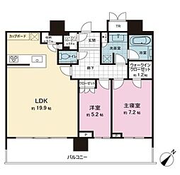 パークシティ武蔵小山ザタワー 2LDKの間取図画像