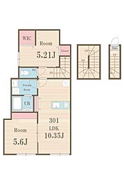 プライムガーデン池上WEST 2LDKの間取図画像