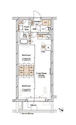 BRANSIESTA目黒中央町 2LDKの間取図画像