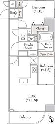 アストラルH.T.K. 2LDKの間取図画像