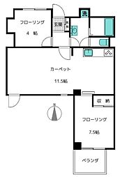 パセオ三光坂 2LDKの間取図画像