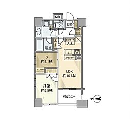 オーベル馬込iL 1SLDKの間取図画像