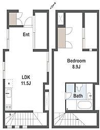 MAISONDUDIX-HUIT 1LDKの間取図画像