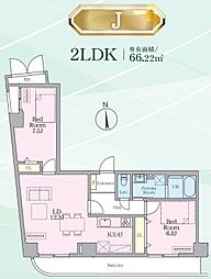 目黒ミシェルヨコマエ 2LDKの間取図画像