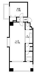 レジディア島津山 2LDKの間取図画像