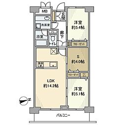 三田ナショナルコート 2SLDKの間取図画像
