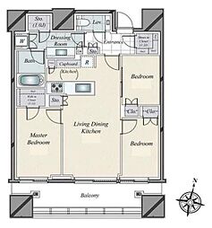 パークコート渋谷ザタワー 3LDKの間取図画像