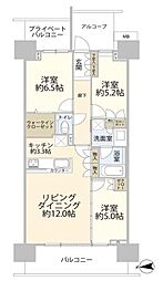 グランドメゾン品川シーサイドの杜 3LDKの間取図画像