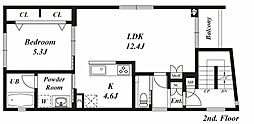 OKUSAWA GARDEN FLATS 1LDKの間取図画像
