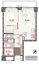 シェルクレール大森 2LDKの間取図画像