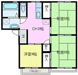 ハイツ広田C 3DKの間取図画像