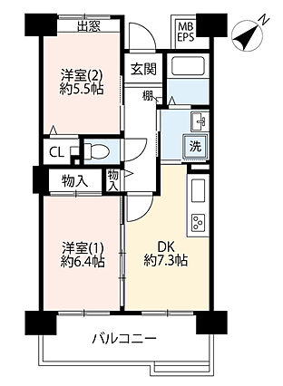 ＵＲ都市機構ひばりが丘パークヒルズ８—５号棟_間取り_0