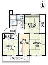 UR小平  ｜ 東京都小平市喜平町3丁目（賃貸マンション3K・5階・45.38㎡） その2