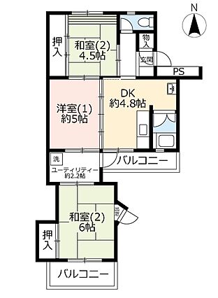 ＵＲ都市機構立川幸町団地１５号棟_間取り_0