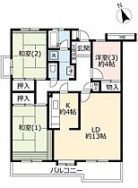 UR立川一番町東  ｜ 東京都立川市一番町6丁目（賃貸マンション3LDK・2階・83.50㎡） その2