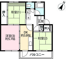 UR鶴川  ｜ 東京都町田市鶴川5丁目（賃貸マンション3K・4階・45.81㎡） その2