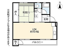 UR町田山崎 4階1LDKの間取り