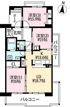 UR多摩平の森  ｜ 東京都日野市多摩平4丁目（賃貸マンション3LDK・5階・72.89㎡） その2