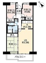 UR八王子パークヒル宇津木台  ｜ 東京都八王子市久保山町1丁目（賃貸マンション3LDK・3階・77.19㎡） その2