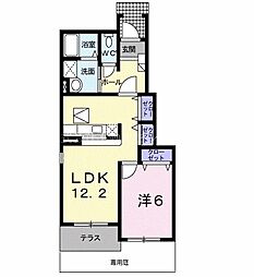 アミティエ 1LDKの間取図画像