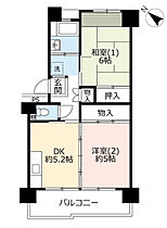 UR南永田  ｜ 神奈川県横浜市南区永田みなみ台（賃貸マンション2DK・6階・47.04㎡） その2