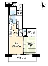 URコンフォール南日吉  ｜ 神奈川県横浜市港北区日吉本町4丁目（賃貸マンション1LDK・6階・51.28㎡） その2