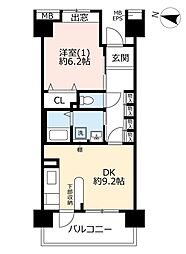 コンフォール相模上原 1DKの間取図画像