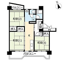 6階 / 3K / 57.58㎡
