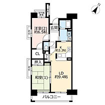 URサンラフレ百合ヶ丘  ｜ 神奈川県川崎市麻生区百合丘2丁目（賃貸マンション2LDK・8階・65.15㎡） その2