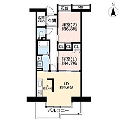 間取図画像 2LDK