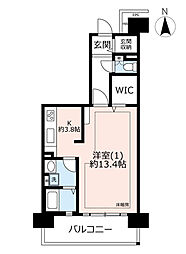 UR都市機構ビーコンヒル能見台サウスヒル7番館 1Kの間取図画像