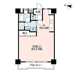 UR都市機構前田町市街地住宅 1Kの間取図画像