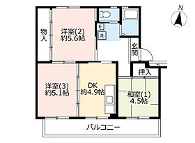 UR西ひかりが丘  ｜ 神奈川県横浜市旭区上白根町（賃貸マンション3DK・1階・53.09㎡） その2