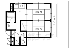 京都府京都市右京区嵯峨天龍寺瀬戸川町（賃貸マンション2K・3階・39.09㎡） その2